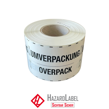 Versandaufkleber Umverpackung, 74x105 mm, PE-Folie